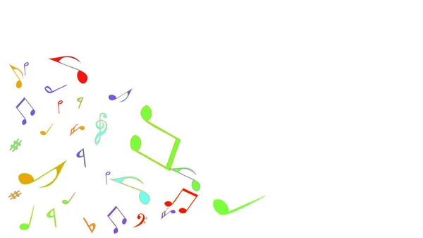 音楽記号 メモ付きのモダンな背景 ミュージカルポスター バナー カードのベクトル要素 ミニマルなシンプルな背景 — ストックベクタ