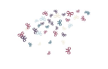 Renkli Fiyonklarla Şenlik Arkaplanı. Posta kartı, baskı, afiş ya da poster modası. Parti dekorasyonu, düğün, doğum günü ya da yıldönümü davetiyesi için küçük şirin fiyonklar. Vektör