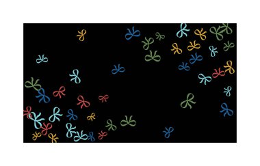 Renkli Fiyonklarla Şenlik Arkaplanı. Posta kartı, baskı, afiş ya da poster modası. Parti dekorasyonu, düğün, doğum günü ya da yıldönümü davetiyesi için küçük şirin fiyonklar. Vektör