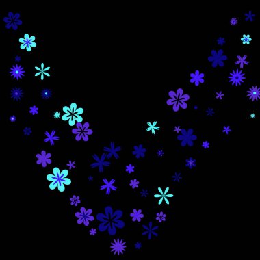 Tebrik kartı ya da poster için Basit Küçük Çiçeklerle Güzel Çiçek deseni. İlkel bir şekilde saf Daisy Flowers. Bahar veya Yaz Tasarımı için Vektör Arkaplanı.