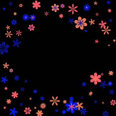 Tebrik kartı ya da poster için Basit Küçük Çiçeklerle Güzel Çiçek deseni. İlkel bir şekilde saf Daisy Flowers. Bahar veya Yaz Tasarımı için Vektör Arkaplanı.