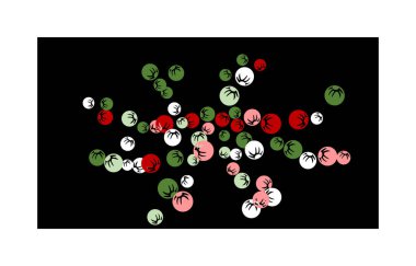 Tebrik kartı veya Poster için Basit Böğürtlenli Kadınsı Çiçek Deseni.