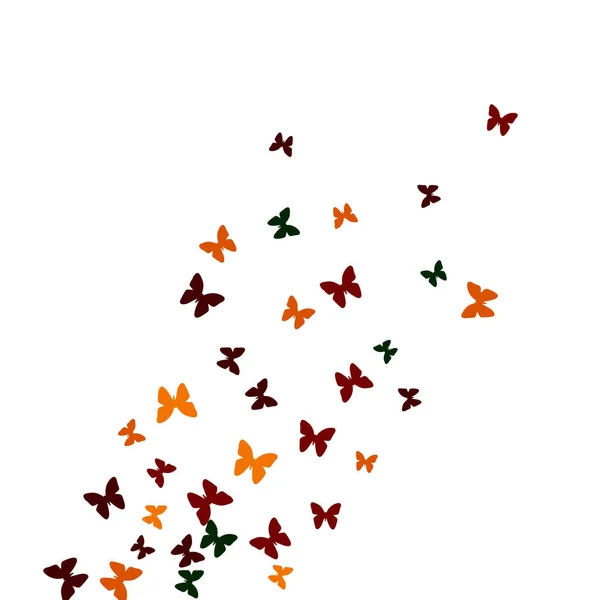 Letnie Tło Kolorowymi Motylami Prosty Kobiecy Wzór Wizytówkę Zaproszenie Druk — Wektor stockowy