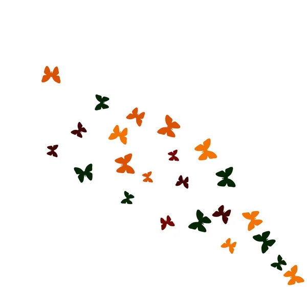 Fondo Verano Con Mariposas Coloridas Patrón Femenino Simple Para Tarjeta — Vector de stock