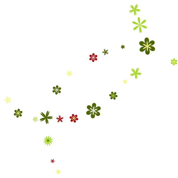 Jolie Motif Floral Avec Petites Fleurs Simples Pour Carte Vœux — Image vectorielle