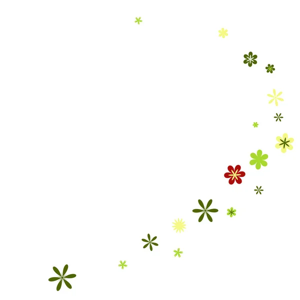 Jolie Motif Floral Avec Petites Fleurs Simples Pour Carte Vœux — Image vectorielle