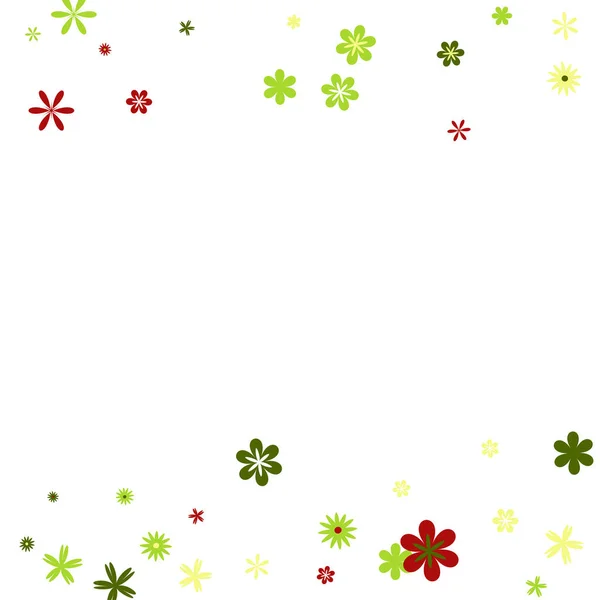 Bonito Patrón Floral Con Flores Pequeñas Simples Para Tarjeta Felicitación — Vector de stock