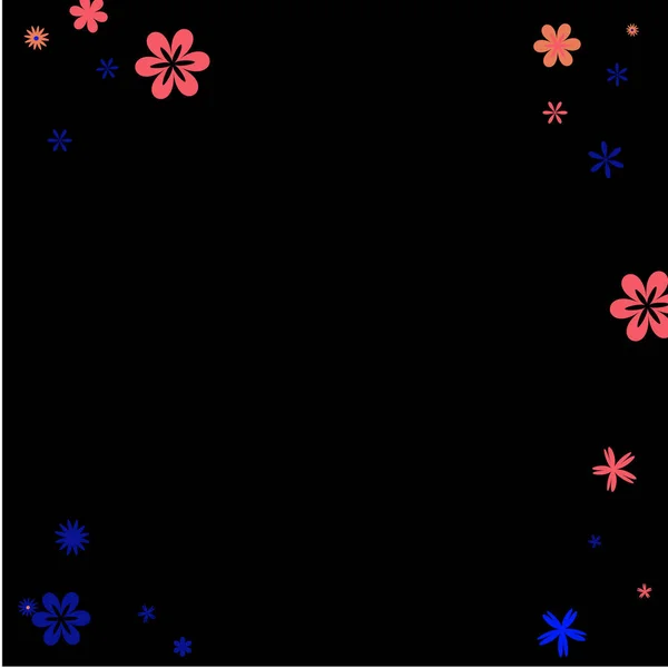 Bonito Patrón Floral Con Flores Pequeñas Simples Para Tarjeta Felicitación — Vector de stock