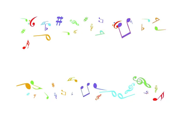 Znaki Muzyczne Nowoczesne Tło Notatkami Element Wektorowy Plakatu Muzycznego — Wektor stockowy