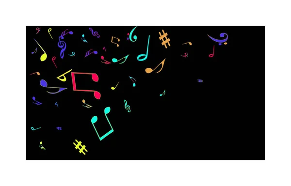 Музыкальные Знаки Современный Фон Нотами Векторный Элемент Музыкального Постера — стоковый вектор