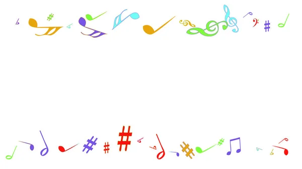 Signes Musicaux Contexte Moderne Avec Notes Élément Vectoriel Pour Affiche — Image vectorielle