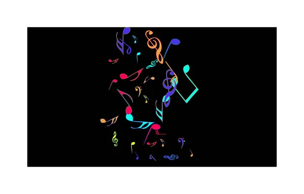 Musical Signs Modern Background Notes Vector Element Musical Poster — Stock Vector