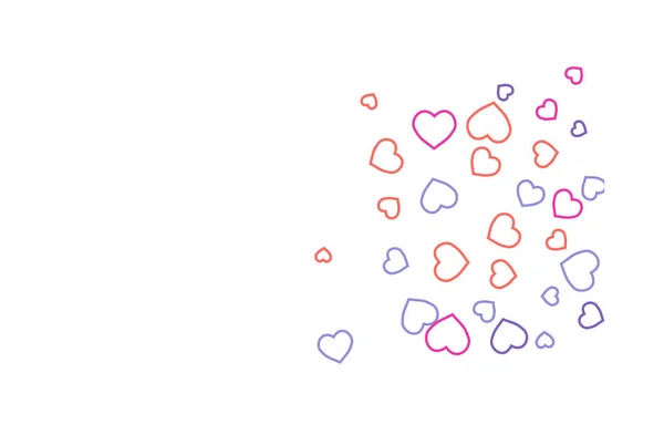 Hearts Background Love Style Confetti Texture Romantic Background — Stock Vector