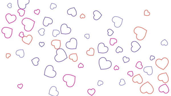 Corazones Fondo Estilo Amor Textura Confeti Impresión Romántica — Archivo Imágenes Vectoriales