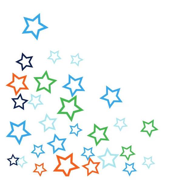 Εορταστική Πτώση Πολύχρωμο Αστέρια Κομφετί Διάνυσμα Φόντο — Διανυσματικό Αρχείο