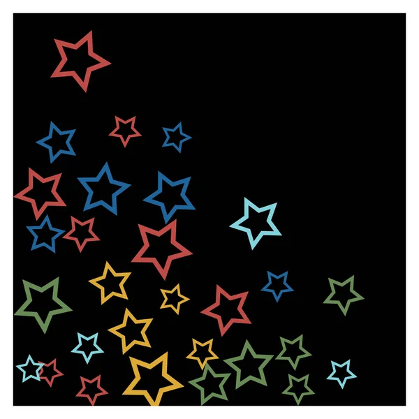 Εορταστική Πτώση Πολύχρωμο Αστέρια Κομφετί Διάνυσμα Φόντο — Διανυσματικό Αρχείο
