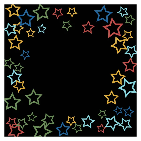 Festive Falling Colorful Stars Confetti Vector Background — Stock Vector