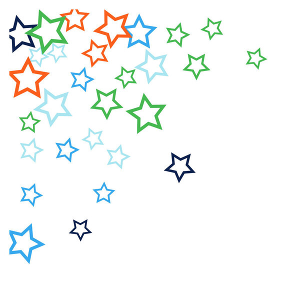 Красочный звездный конфетти, мистический векторный фон. Трендовая магия глотания, огни. Цветные звездные конфетти для рекламы и плакатов.