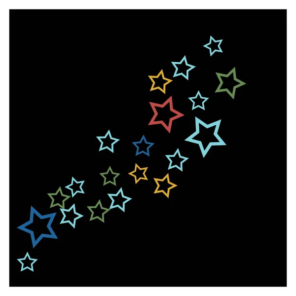 Colorful Stars Confetti Mystery Sparkling Vector Background Trendy Glowing Magic — Stock Vector