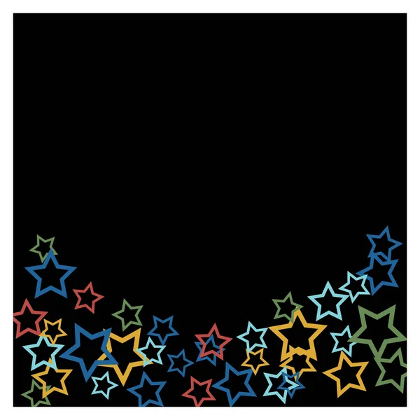 Colorful Stars Confetti Mystery Sparkling Vector Background Trendy Glowing Magic — Stock Vector