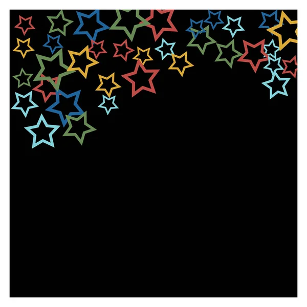 Colorful Stars Confetti Mystery Sparkling Vector Background Trendy Glowing Magic — Stock Vector