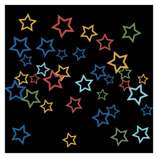 Colorido Estrelas Confetti Mistério Espumante Vector Background Brilho Mágico Brilhante — Vetor de Stock