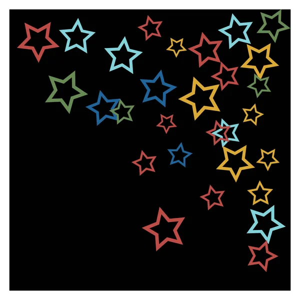 Colorful Stars Confetti Mystery Sparkling Vector Background Trendy Glowing Magic — Stock Vector