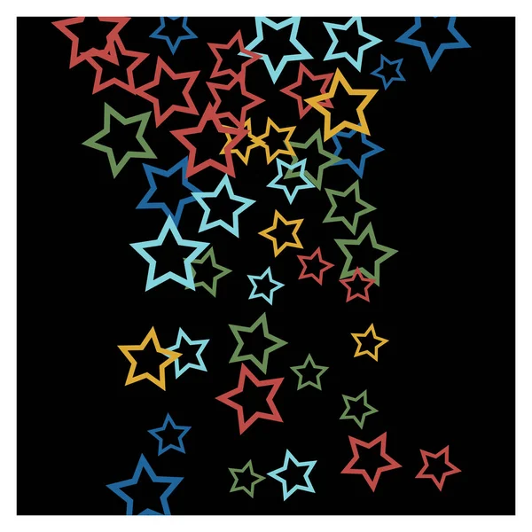 Colorful Stars Confetti Mystery Sparkling Vector Background Trendy Glowing Magic — Stock Vector