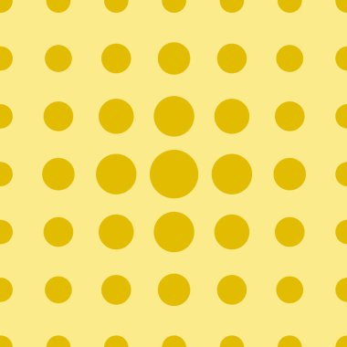 Kusursuz bir doku. Sarı arkaplanda renkli daireler