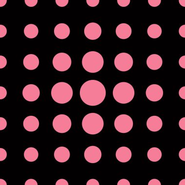 Kusursuz bir doku. Pembe arkaplanda renkli daireler