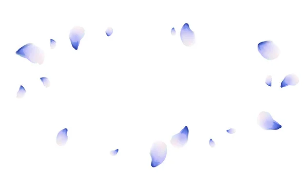 Des Pétales Fleurs Pétales Volantes Bleues Design Fleurs Modèle Printemps — Image vectorielle
