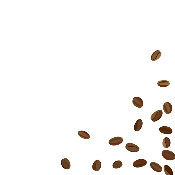 Yazdırma, Poster ve Kart için Kahve Fasulyesi ile arka plan. Kafe ya da Kafe Dekorasyonu için Taze Sabah Modeli. Basit Kaba Motif.