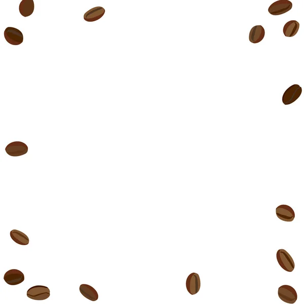 Background Coffee Beans Print Poster Card Fresh Morning Pattern Cafe — Stock Vector