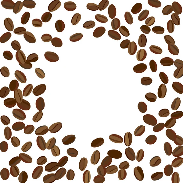 Háttér Kávébab Nyomtatás Poszter Kártya Friss Reggeli Minta Kávézó Vagy — Stock Vector
