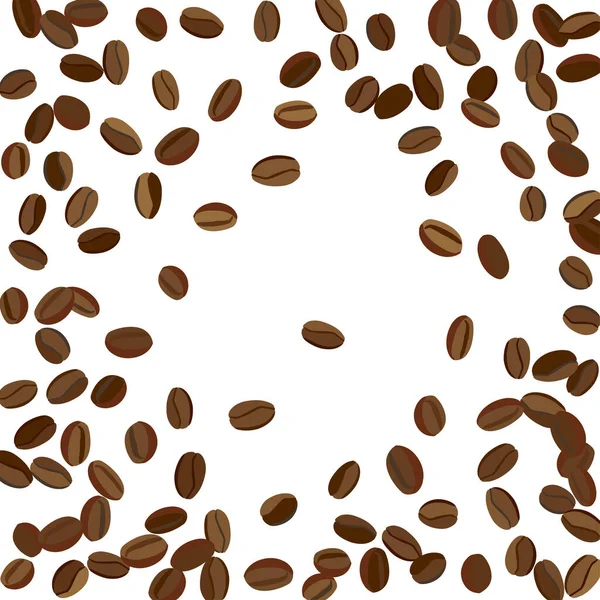 Fond Avec Des Grains Café Pour Imprimer Affiche Carte Motif — Image vectorielle