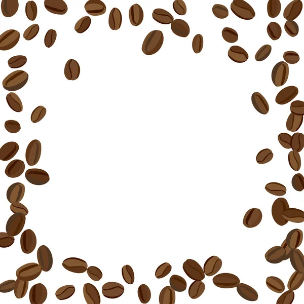 Background Coffee Beans Print Poster Card Fresh Morning Pattern Cafe — Stock Vector