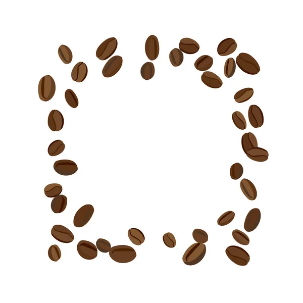 背景与咖啡豆印刷 咖啡店或咖啡屋装饰的新鲜晨间模式 简单粗野的动机 — 图库矢量图片