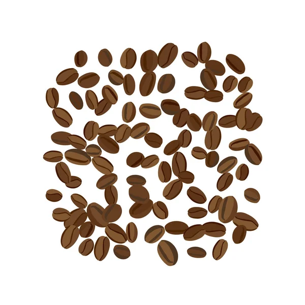 Background Coffee Beans Print Poster Card Fresh Morning Pattern Cafe — Stock Vector