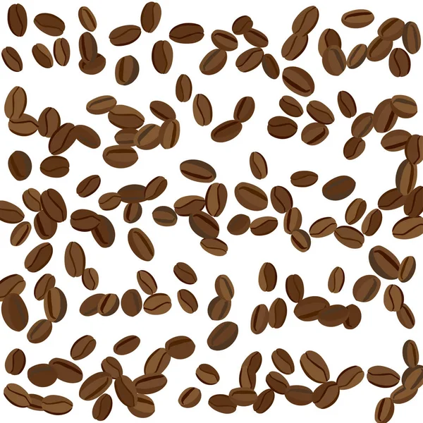 Background Coffee Beans Print Poster Card Fresh Morning Pattern Cafe — Stock Vector