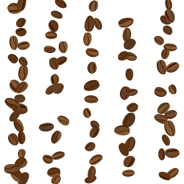 배경은 Coffee Beans Print 포스터 카페나 하우스 장식의 까다로운 — 스톡 벡터