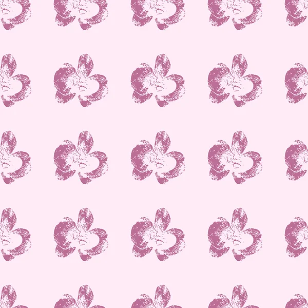 Textura Perfecta Orquídeas Púrpuras Estilizadas Sobre Fondo Rosa — Archivo Imágenes Vectoriales