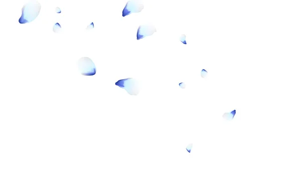 Petali Fiori Petali Blu Volanti Disegno Floreale Motivo Primaverile Stile — Vettoriale Stock