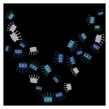 Renkli kaplamalı zarif bir vektör arka planı. Kart için basit bir şablon, davetiye, baskı. Güzel taçlı, modaya uygun bir dekorasyon..