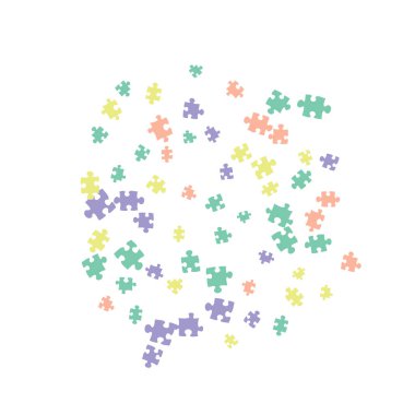 Arkaplan deseni. Bulmaca parçaları ve büyük fikirler tasarımı, vektör illüstrasyon grafiği