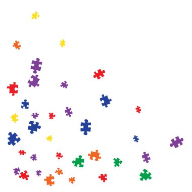 Arkaplan deseni. Bulmaca parçaları ve büyük fikirler tasarımı, vektör illüstrasyon grafiği