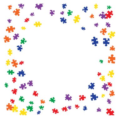 Arkaplan deseni. Bulmaca parçaları ve büyük fikirler tasarımı, vektör illüstrasyon grafiği