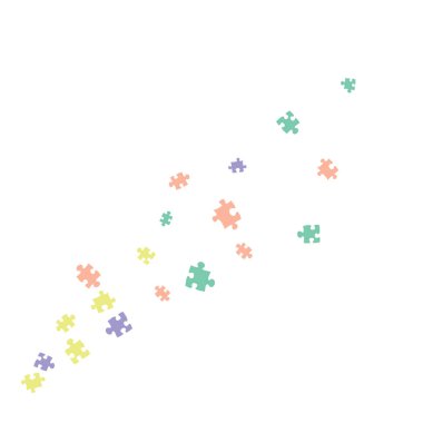 Arkaplan deseni. Bulmaca parçaları ve büyük fikirler tasarımı, vektör illüstrasyon grafiği