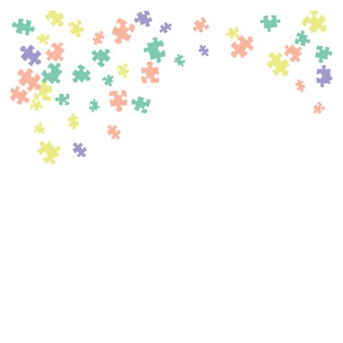 Arkaplan deseni. Bulmaca parçaları ve büyük fikirler tasarımı, vektör illüstrasyon grafiği