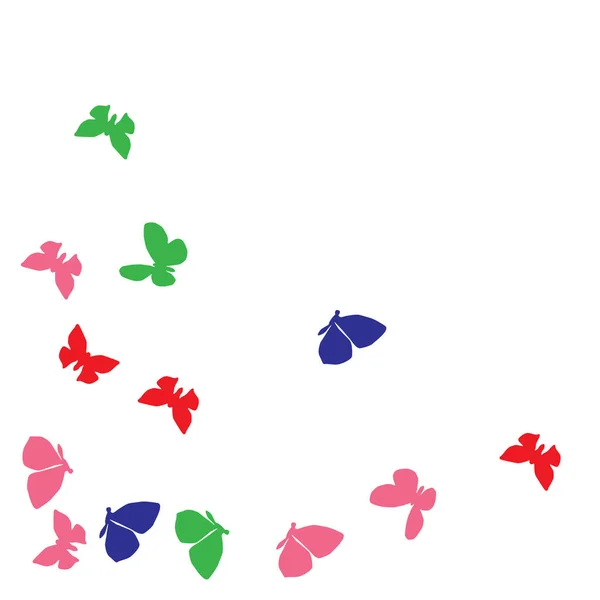 Fondo Verano Con Mariposas Coloridas Fondo Vectorial Con Polilla — Vector de stock