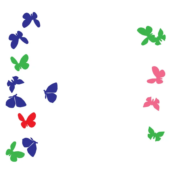 Fondo Verano Con Mariposas Coloridas Fondo Vectorial Con Polilla — Vector de stock